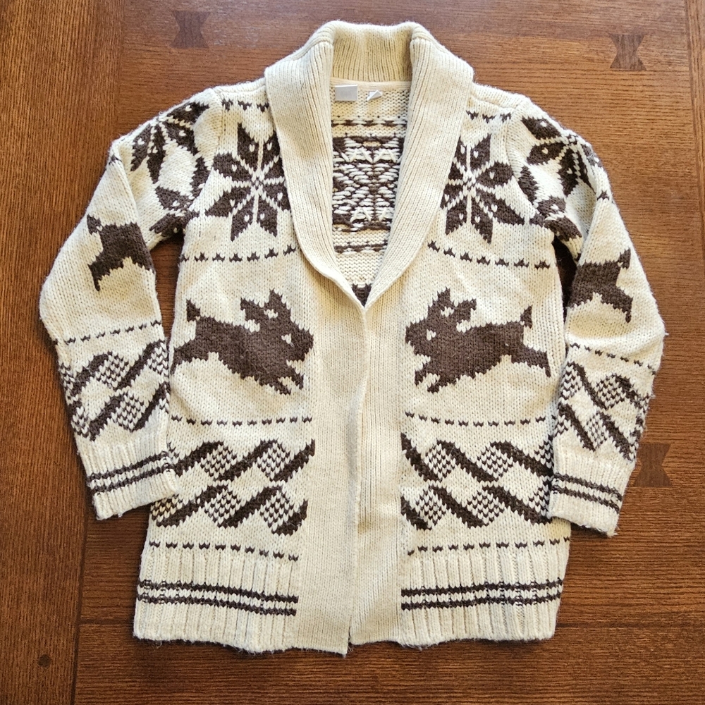 Gap Kids Sarah Jessica Parker Fairisle Grey Bunny Cardigan Large